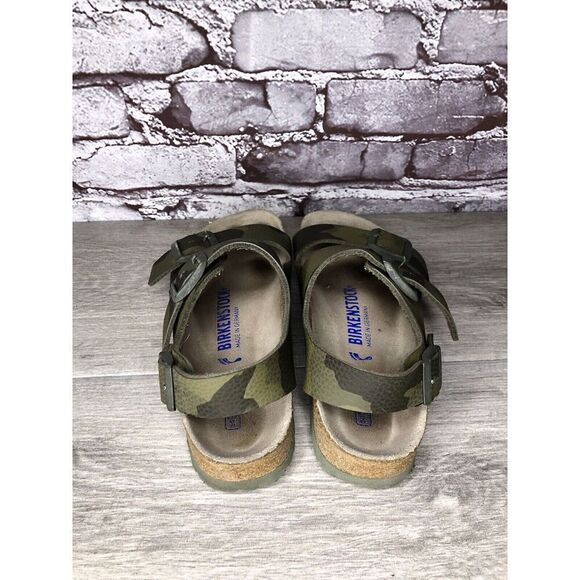 Birkenstock Milano Army Green Leather Ankle Strap Sandals Women’s Sz 37EU/6M US - Picture 12 of 16